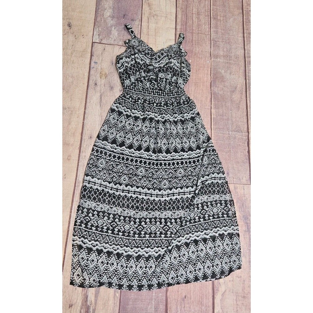Faded Glory Maxi Dress Plus Size 2X Black/White